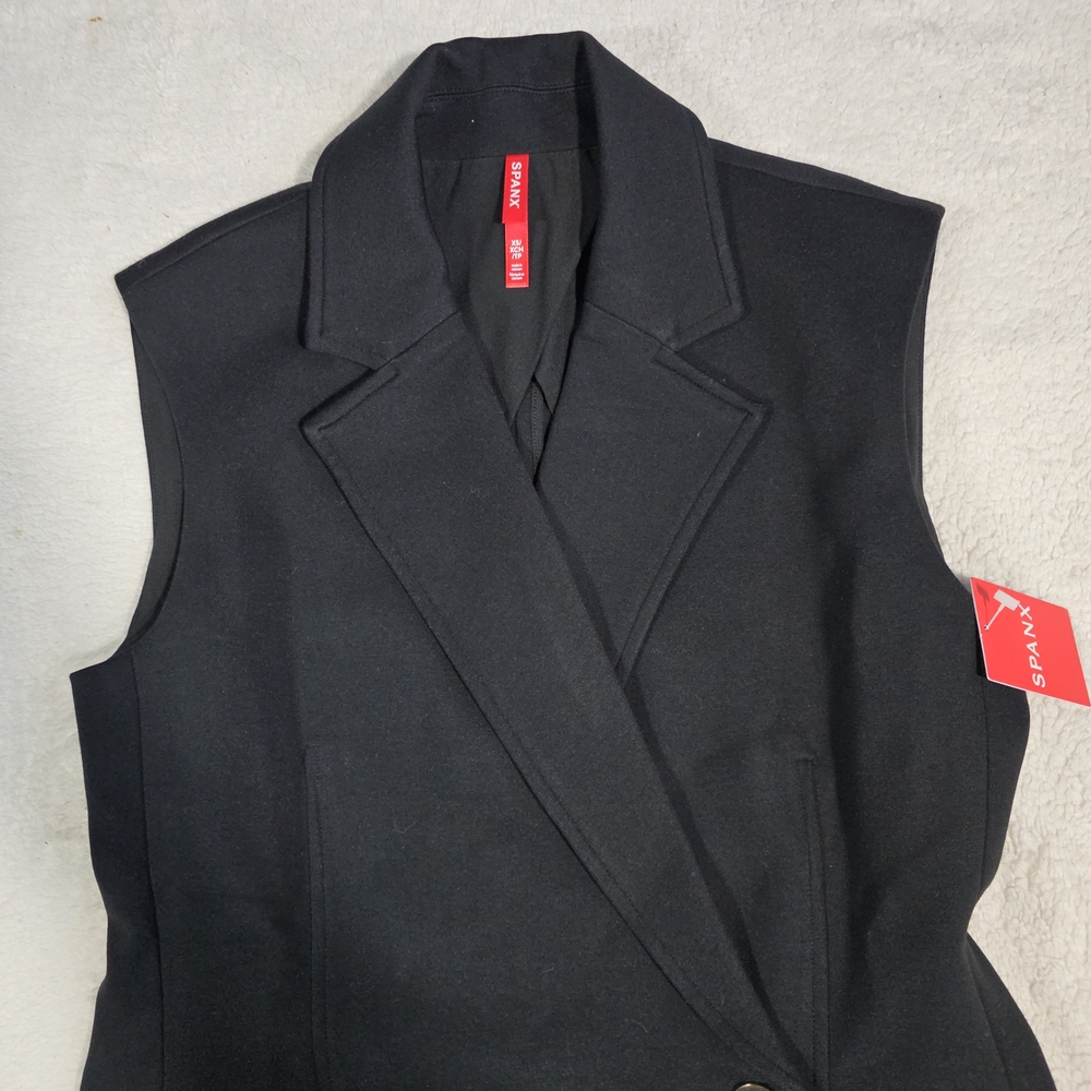 Spanx Perfect ponte vest dress minimalist preppy black sz XS - Picture 4 of 10